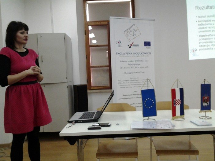 Održano predavanje dr. Irene Burić  "Zadovoljstvo poslom i profesionalni stres pomoćnika u nastavi"