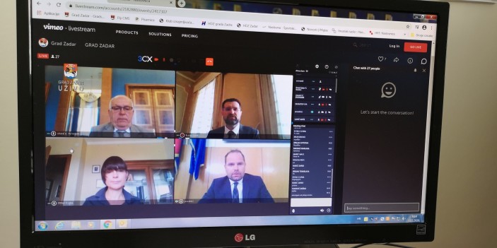 Prva javna sjednica Gradskog vijeća Grada Zadra održana putem video-konferencije