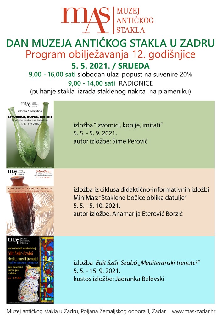 Obilježavanje 12. godišnjice Muzeja antičkog stakla u Zadru