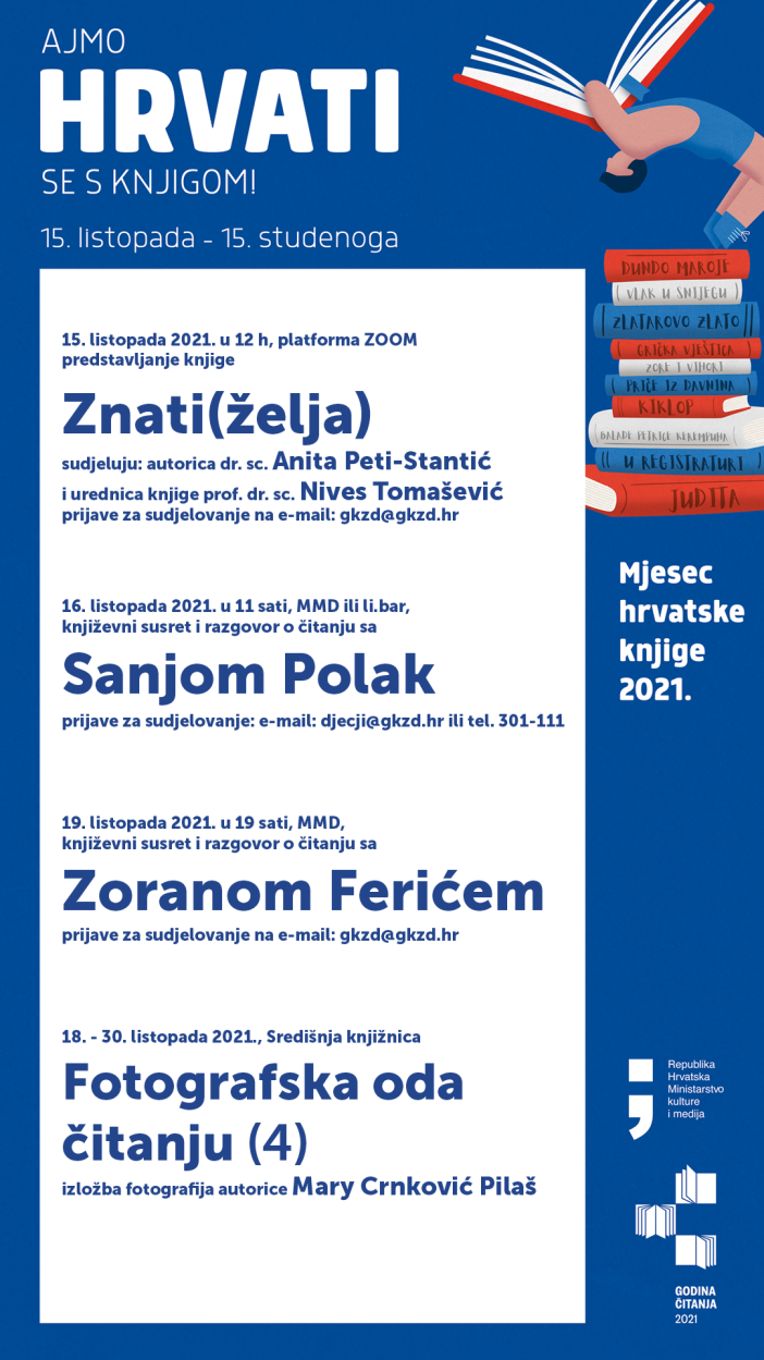 Mjesec hrvatske knjige 2021. u Gradskoj knjižnici Zadar