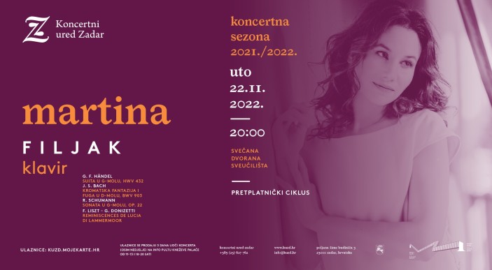 ODGOĐENO I Koncert - Martina Filjak, klavir