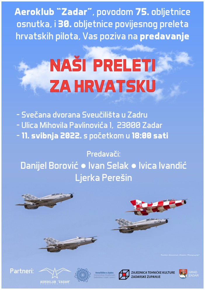 "Naši preleti za Hrvatsku" I Predavanje