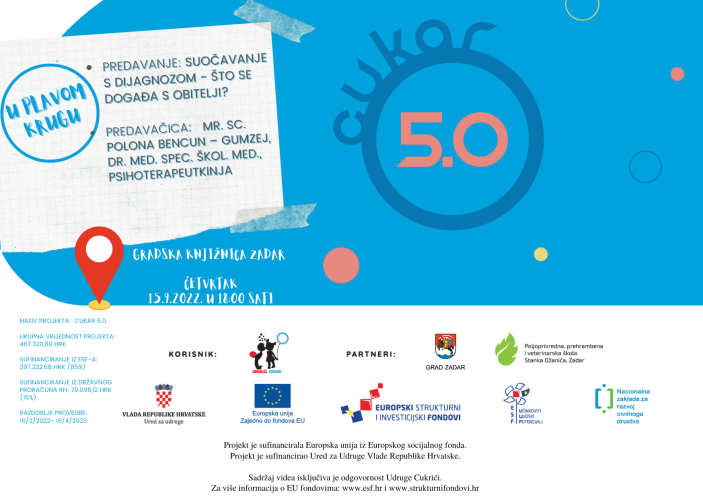 Najava predavanja ''Suočavanje s dijagnozom - što se događa s obitelji?''