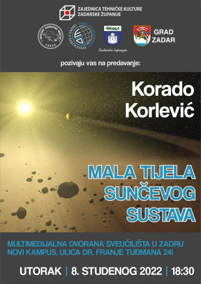 „Mala tijela Sunčevog sustava“ I Javno-znanstveno predavanje