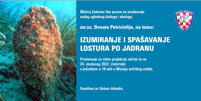 "Izumiranje i spašavanje lostura po Jadranu" I Predavanje
